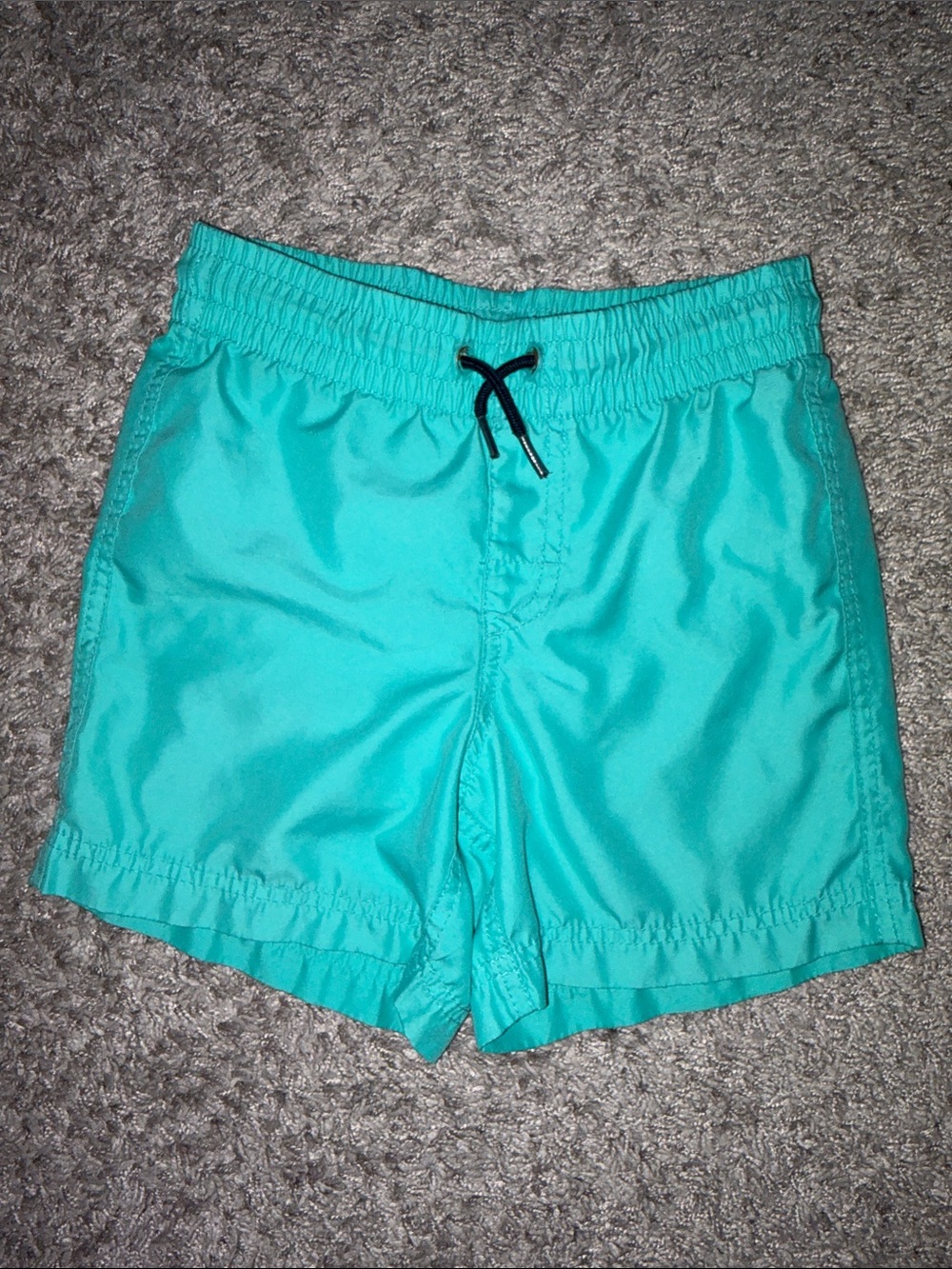 Old Navy kids Teal/Mint Swim Shorts with Black drawstring
